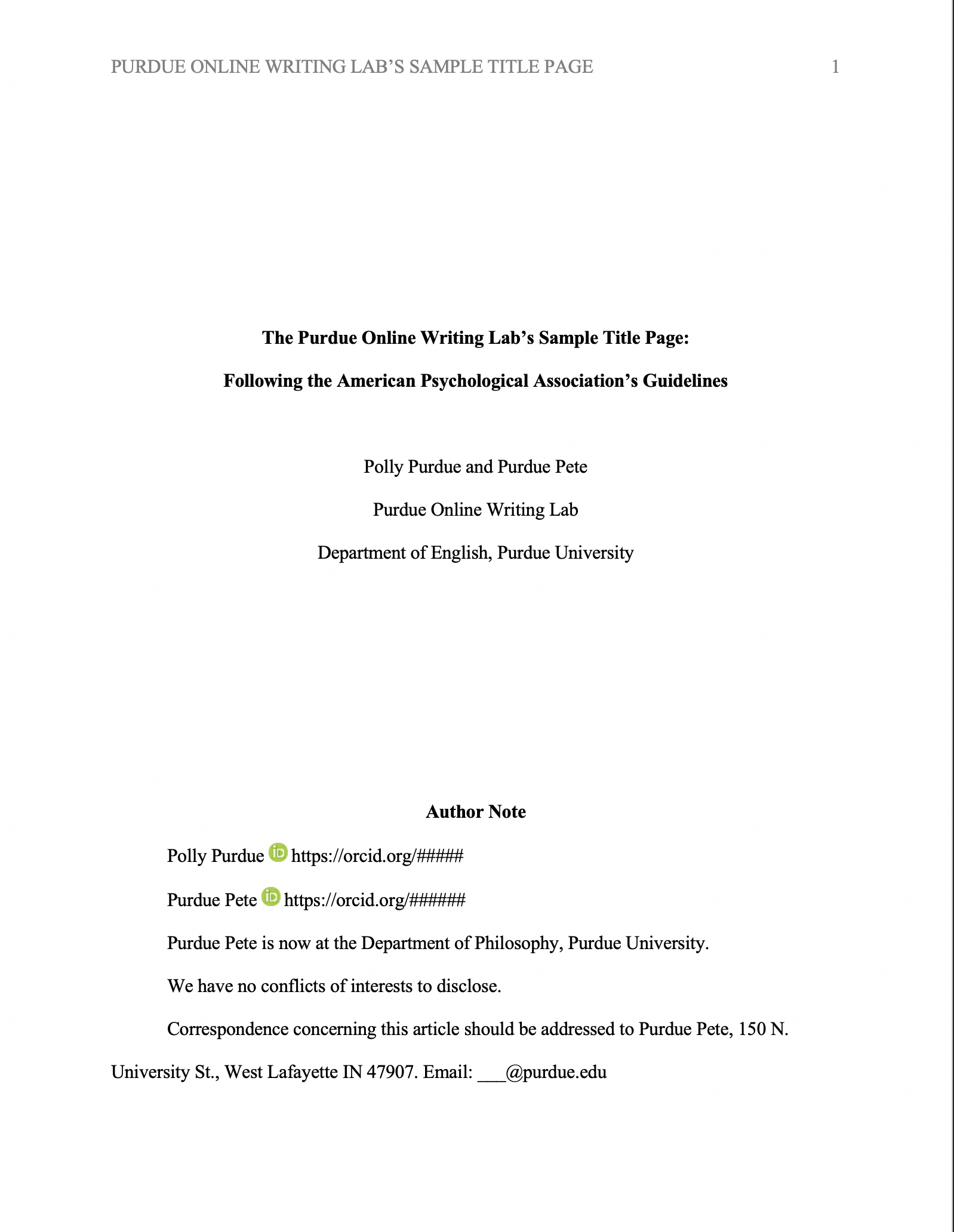 Apa Format Research Paper Cover Page