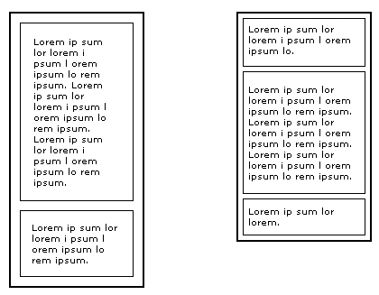 These images show text in unbalanced boxes to illustrate the need to balance paragraphs and sections in your paper.