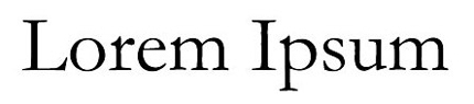This image shows the popular serif font Garamond.