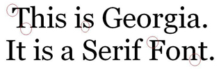 This image shows the serif font Georgia.