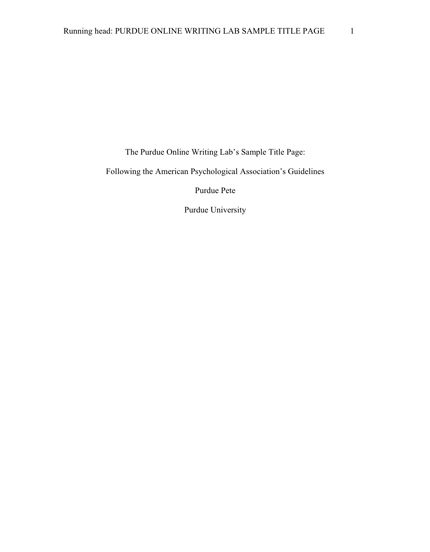 how to do a title page in apa