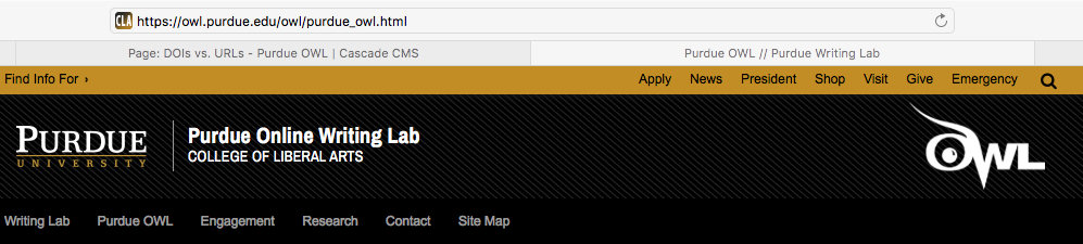 Dois Vs Urls Purdue Writing Lab